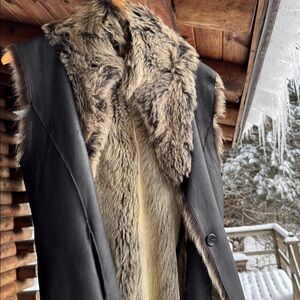 Cole Haan leather shearling vest